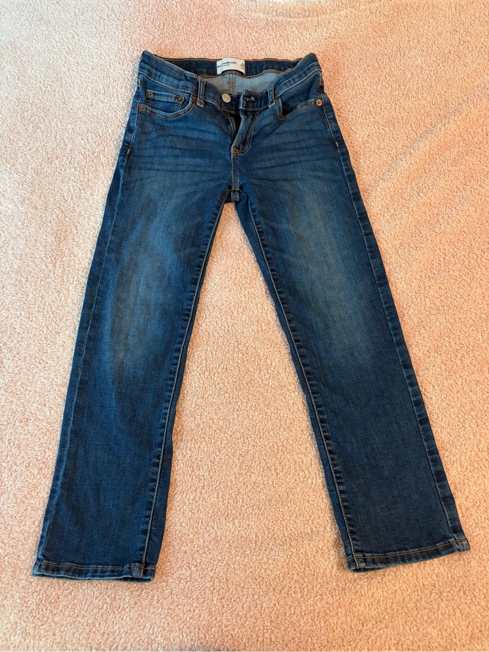 Kids Dark Blue Straight Jeans